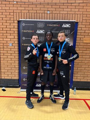 Warehouse Box Cup Gold Medal Winners, Patrick, Mustapha and Jeff.