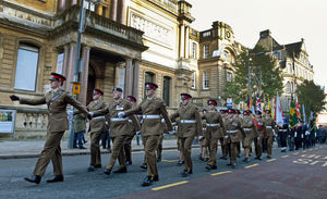 The parade in Wolverhampton for Remembrance Sunday