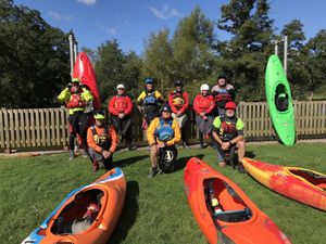 Supporting image for story: Kayakers cleaning up the River Severn