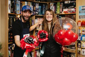 Jon Drew (Boardroom Gaming Cafe) and Naomi Spittle (Balloons by Naomi)