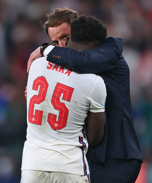 Bukayo Saka has been targeted on social media since his penalty miss against Italy