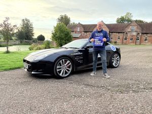 James Worthington pictured with his car ready for the rally.