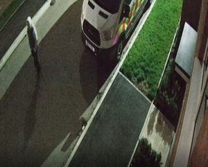 CCTV shows the thief approaching the house