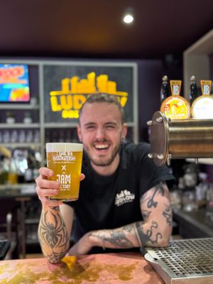Head Brewer at Ludlow Brewing Company, Cody Palin, raises a glass to 5 years of Derailed