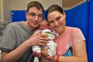 Proud parents Laura and Jason show off baby son Finlay-Jay