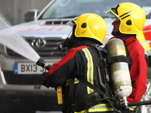 Supporting image for story: Firefighters tackle pheasant pen blaze near Ludlow