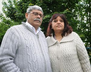 Rubbina Shaheen with husband Mohamed 