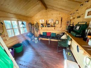 The inside of the cabin