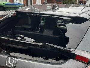 Supporting image for story: Pictured: Damage to car after shots fired in Rowley Regis residential road