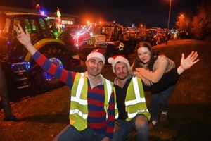 Vice chair and chair of Shropshire Young Farmers John Lewis and James Henderson with Jess Kelly