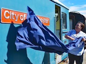Supporting image for story: TV presenter Susan Calman unveils newly-named locomotive in Shropshire 