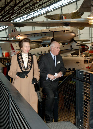 Princess Anne tours the new building.