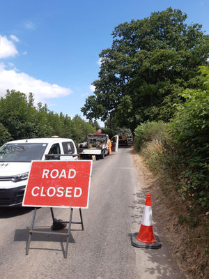 A road near Stapleton, Shropshire, was closed so that it could be repaired. Picture: LDRS