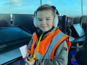 Supporting image for story: Dream come true for seven-year-old jet lover Charlie 
