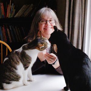 Sharon Turner with Spike & River