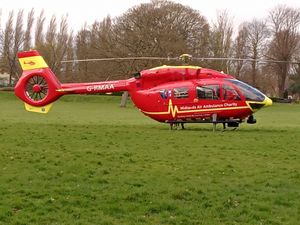 Supporting image for story: Air ambulance called as two people injured in crash next to M6 junction
