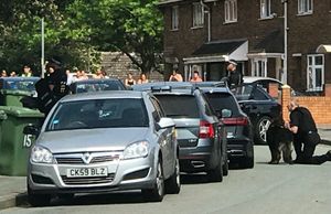 Armed police in Wordsworth Road. Photo: @thewulfran