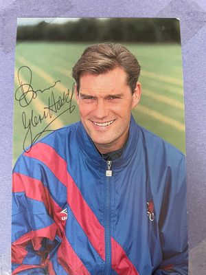 A signed photo of Chelsea manager Glenn Hoddle.