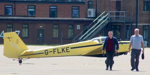Oliver and Colin at RAF Shawbury Gliding Club
