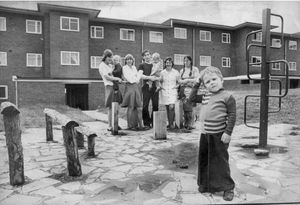 Children were left baffled by new play equipment installed on the Sledmere Estate in Dudley in 1976. Stumps, hitching posts and frames were installed at two play areas.