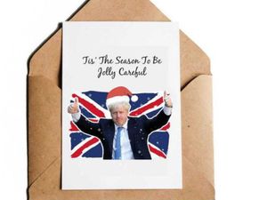 Supporting image for story: ‘Jolly careful’ Christmas cards hit the shelves morning after Johnson’s speech