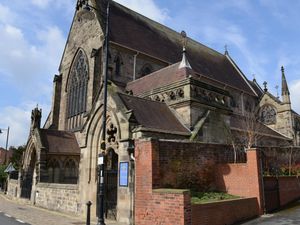 Supporting image for story: Elaborate 19th century paintings uncovered intact at Shrewsbury Cathedral
