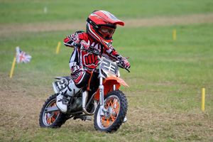 Harry and his KTM mini-adventure motorbike which has been stolen 