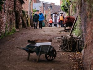 Supporting image for story: A-list actors hit Shrewsbury streets as stars of Dickens' Great Expectations
