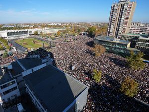 Supporting image for story: Protests as Serbia marks anniversary of tragedy that killed 16