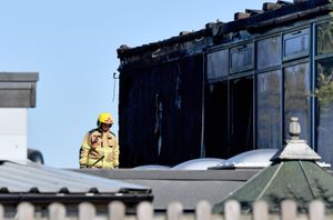 Firefighters remained at St Martins School today