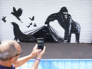 Supporting image for story: Banksy woz ere: London Zoo removes artwork for ‘safekeeping’