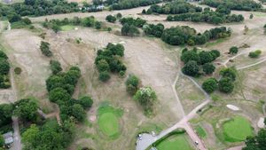 The hot weather has had a major effect on Penn Golf Club, with large areas of the course looking dry and bare