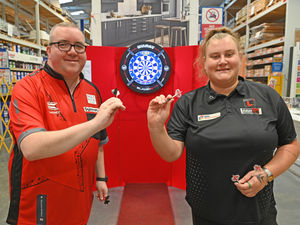 Supporting image for story: Morning of fun and high scores as darts fans take on the best in the game