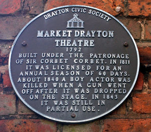 The plaque on the building