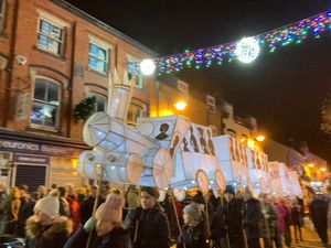 A train in the lantern parade