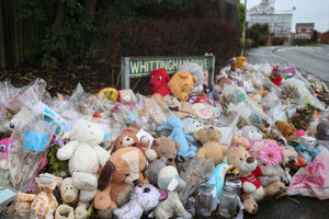 Tributes left near the house in the aftermath of the fire