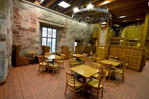 Inside McDonald's before it closed. The building has since been refurbished