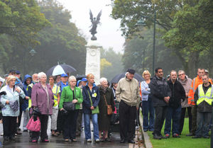People attend the opening of Dartmouth Park, West Bromwich