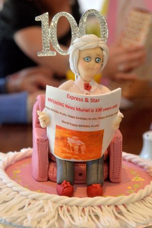 Muriel and her husband Philip used to work at the Express & Star, which was reflected on her birthday cake.