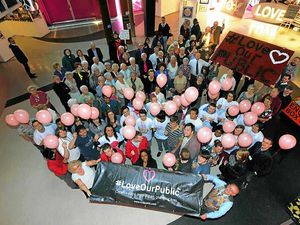 Supporting image for story: Balloons launched to fight plan for Public