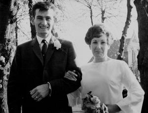 Margaret and Brian Hill, from Willenhall, pictured on their wedding day at St Thomas’s Church in Wednesfield