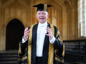 Lord William Hague during his inauguration as the Chancellor of Oxford University at Sheldonian Theatre, Oxford