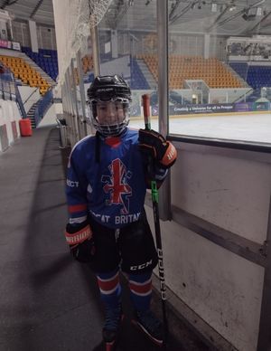  Bayley on the ice rink