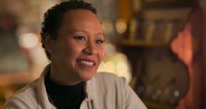 Emeli Sande talking about her grandparents in My Grandparents War. Credit: Channel 4