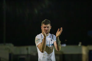 AFC Telford United record goalscorer Matty Stenson went clear of Andy Brown with his brace (Picture: Jayden Porter)