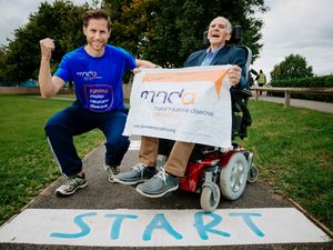 Supporting image for story: Shrewsbury son's marathon push with wheelchair-bound dad