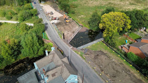 The work is fully underway to build the new bridge