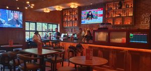 The bar is a nice way to start your evening, with cold drinks and sports aplenty