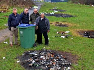 Supporting image for story: Yobs steal bins then set them ablaze on parkland