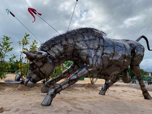 Supporting image for story: Anti-bullfighting monument created at British Ironwork Centre
